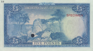Rhodesia, 5 Pound, P26ct, RBR B3t