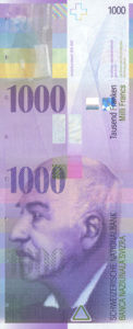 Switzerland, 1,000 Franc, P74a