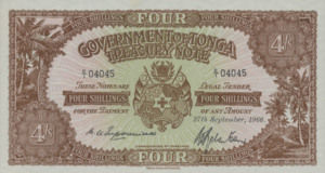 Tonga, 4 Shilling, P9d
