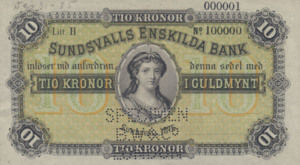 Sweden, 10 Krone, S589s