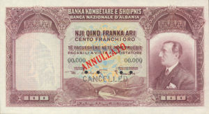 Albania, 100 Franka Ari, P4s, BKS B4as