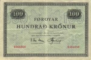 Faeroe Islands, 100 Krone, P15b