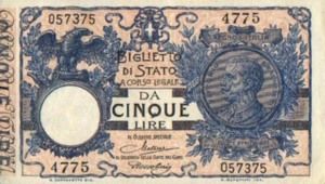 Italy, 5 Lira, P23f