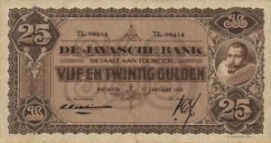 Netherlands Indies, 25 Gulden, P71b