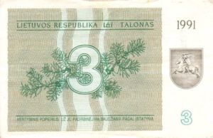 Lithuania, 3 Talonas, P33b