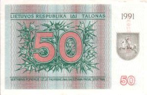 Lithuania, 50 Talonas, P37b