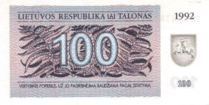 Lithuania, 100 Talonas, P42
