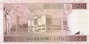 Lithuania, 20 Litas, P57