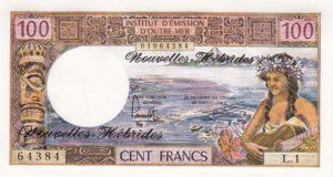 New Hebrides, 100 Franc, P18d