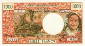 New Hebrides, 1,000 Franc, P20b
