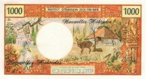 New Hebrides, 1,000 Franc, P20b
