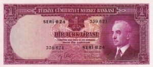 Turkey, 1 Lira, P135