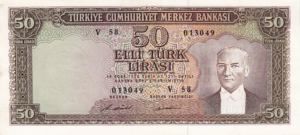 Turkey, 50 Lira, P187Aa