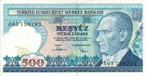 Turkey, 500 Lira, P195 Sign.2