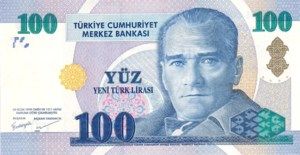 Turkey, 100 New Lira, P221