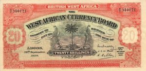 British West Africa, 20 Shilling, P8a