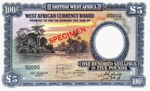 British West Africa, 100 Shilling, P11as