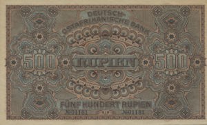 German East Africa, 500 Rupee, P5