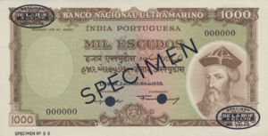 Portuguese India, 1,000 Escudo, P46s