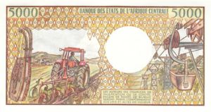 Gabon, 5,000 Franc, P6a