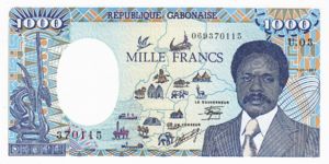 Gabon, 1,000 Franc, P10a