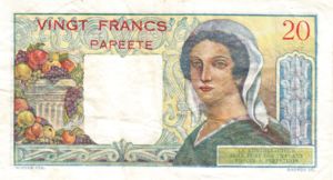 Tahiti, 20 Franc, P21c
