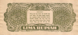 Indonesia, 5 Rupiah, P21a
