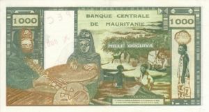 Mauritania, 1,000 Ouguiya, P3s