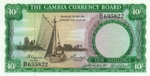 Gambia, 10 Shilling, P1