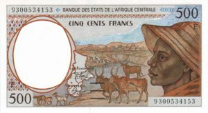 Central African States, 500 Franc, P201Ea