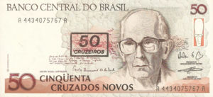 Brazil, 50 Cruzeiro, P223, BCB B45a