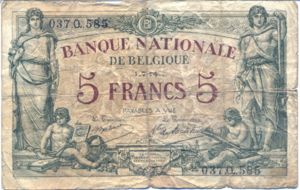 Belgium, 5 Franc, P75a
