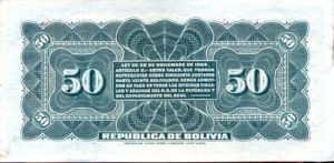 Bolivia, 50 Centavo, P91a H