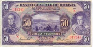 Bolivia, 50 Boliviano, P124a