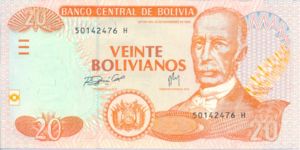 Bolivia, 20 Boliviano, P234