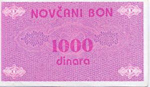 Bosnia and Herzegovina, 1,000 Dinar, P50a