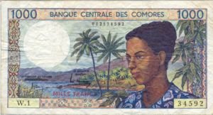 Comoros, 1,000 Franc, P11a