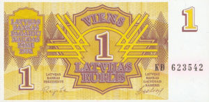 Latvia, 1 Ruble, P35, LB B16a