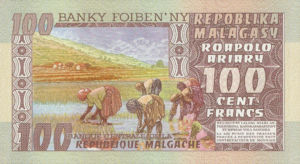Madagascar, 20/100 Ariary/Franc, P63a, BFRM B2a