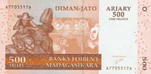 Madagascar, 500/2500 Ariary/Franc, P88a, BFM B22a