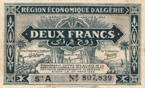 Algeria, 2 Franc, P99a A