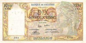 Algeria, 10 New Franc, P119a