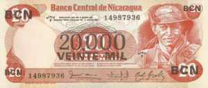 Nicaragua, 20,000 Cordoba, P147, BCN B41a