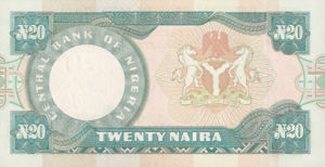 Nigeria, 20 Naira, P26New, CBN B24f