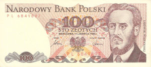 Poland, 100 Zloty, P143e v1, NBP B35f