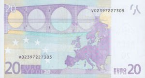 European Union, 20 Euro, P3v, ECB B3v