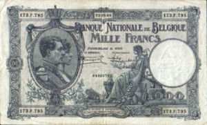 Belgium, 1,000 Franc, P96