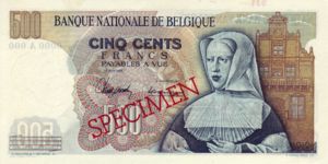 Belgium, 500 Franc, P135s