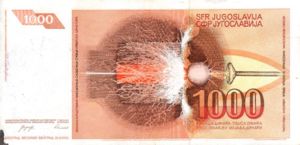 Bosnia and Herzegovina, 1,000 Dinar, P2b