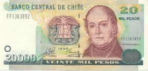Chile, 20,000 Peso, P159a 8